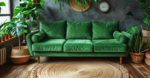 Read more about the article 16 Affordable Green Couch Living Room Ideas to Transform Your Space