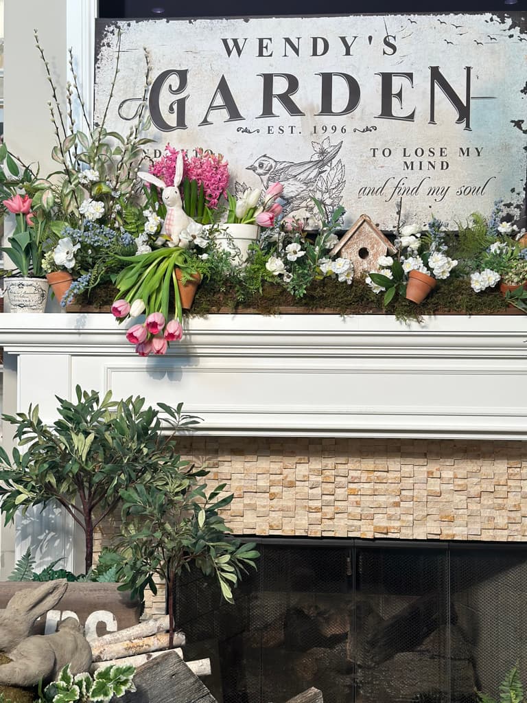 spring mantel decor 1 spring mantel decorating