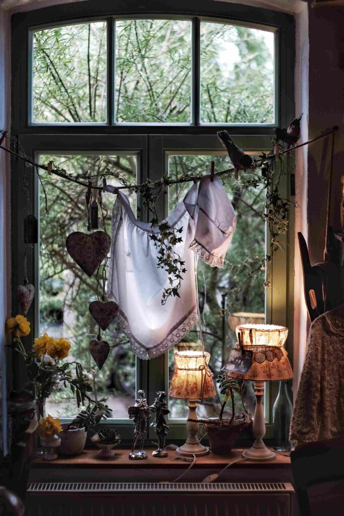 illuminated electric lamp table by window home 11zon