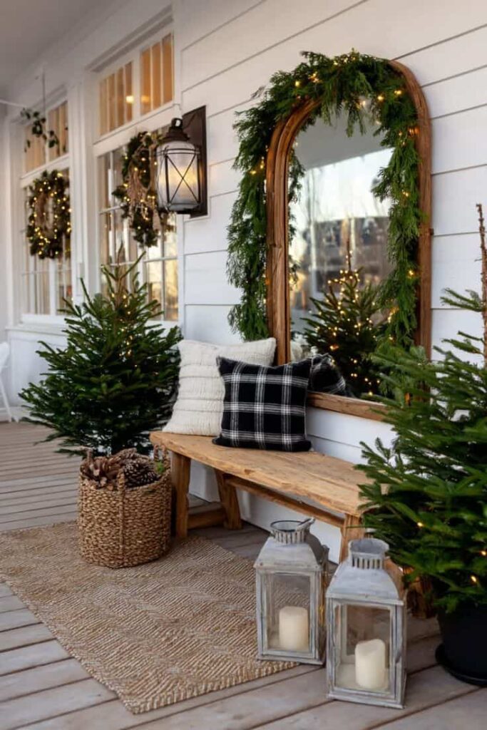 15 Charming Modern Farmhouse Christmas Decor Ideas for a Front Porch 1 15 Charming Modern Farmhouse Christmas Decor Ideas for a Front Porch 1