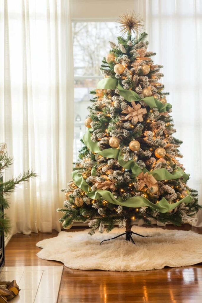 Champagne christmas tree