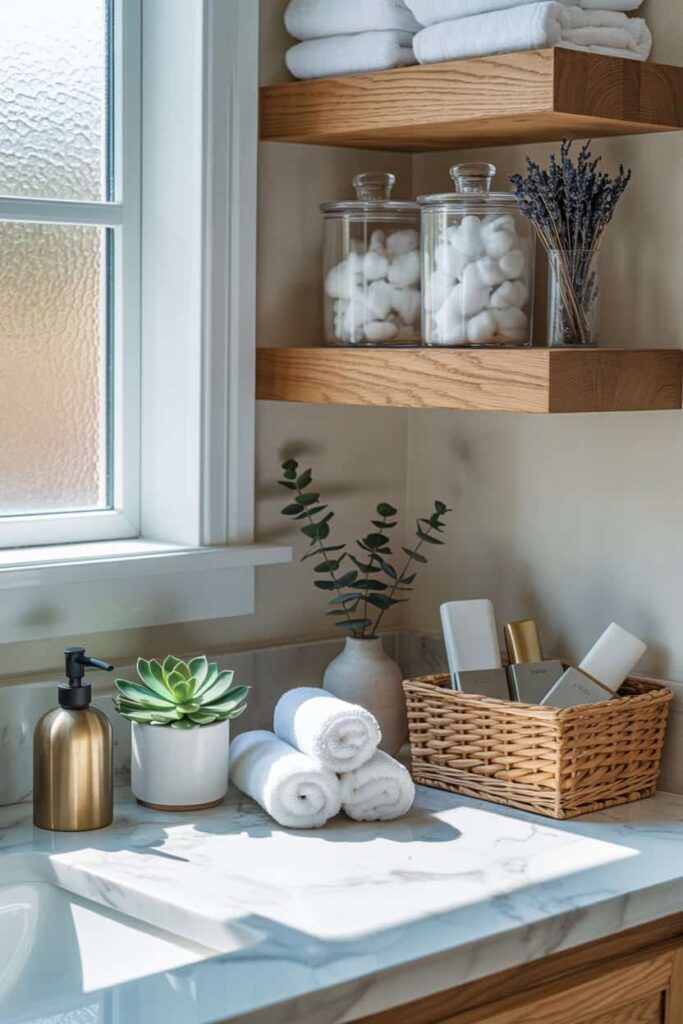 above counter open shelving above counter open shelving