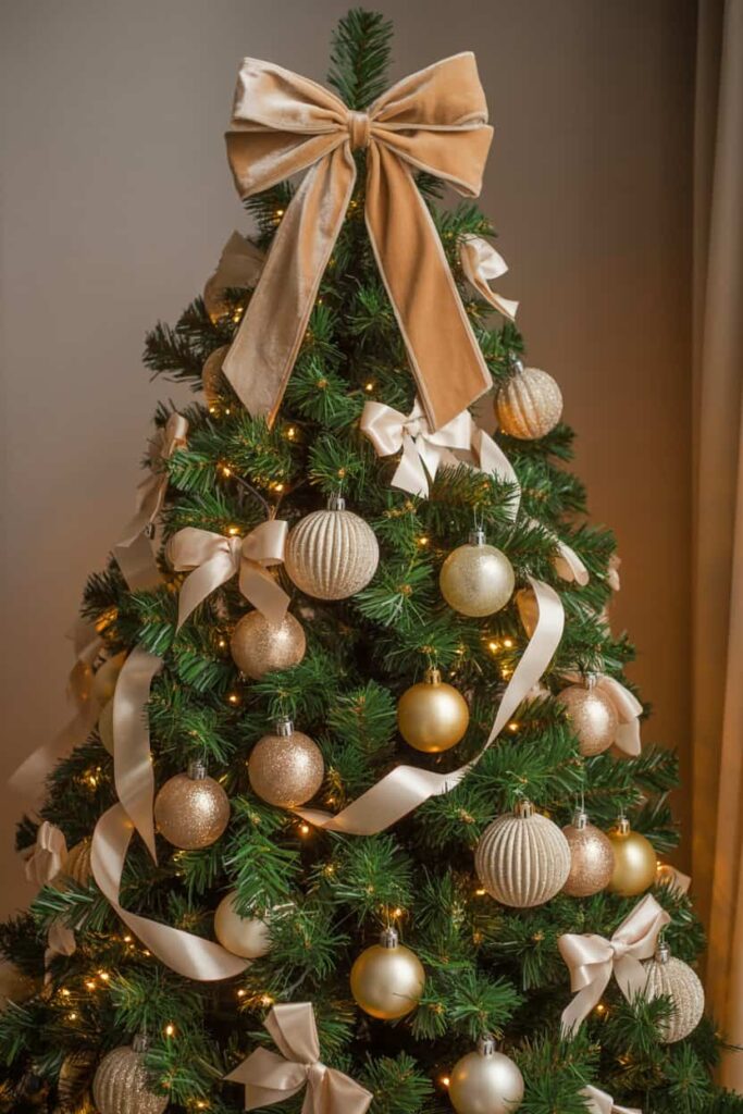 christmas tree deccor metallic accents