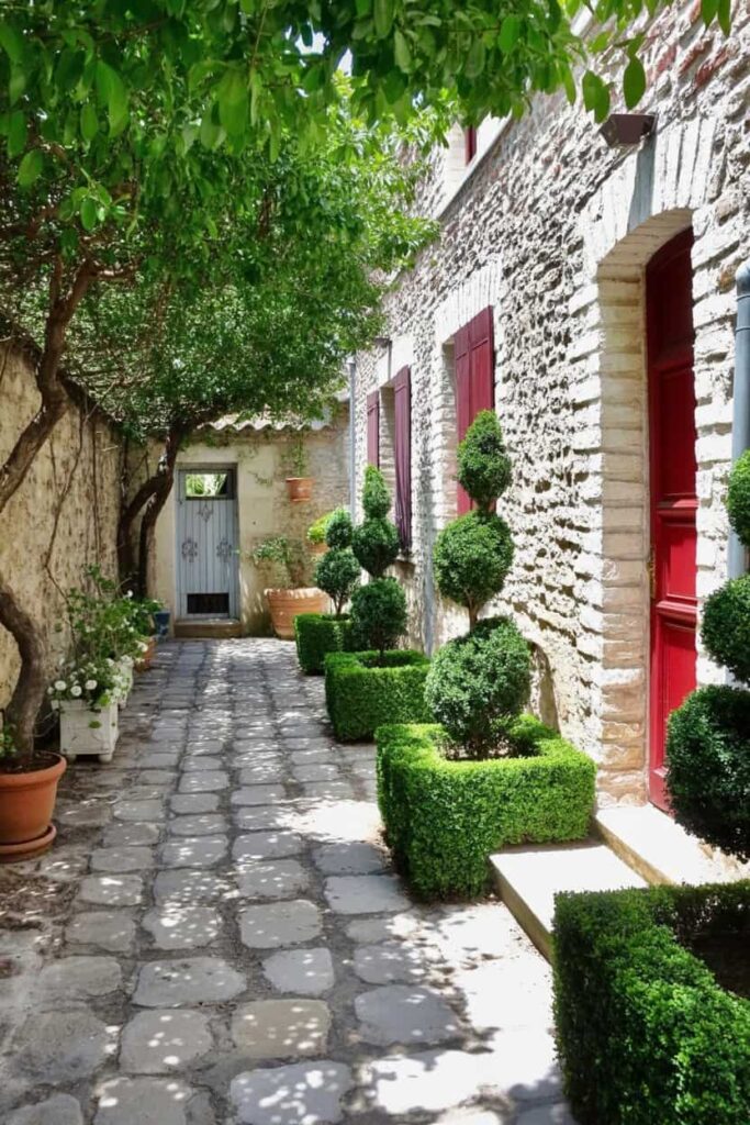 frenchy courtyard garden boxwood frenchy courtyard garden boxwood
