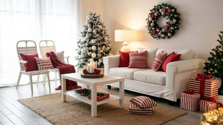 Red and White Christmas Decor