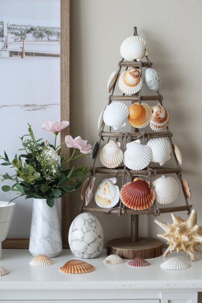 seashells display change displays with seasonal decor